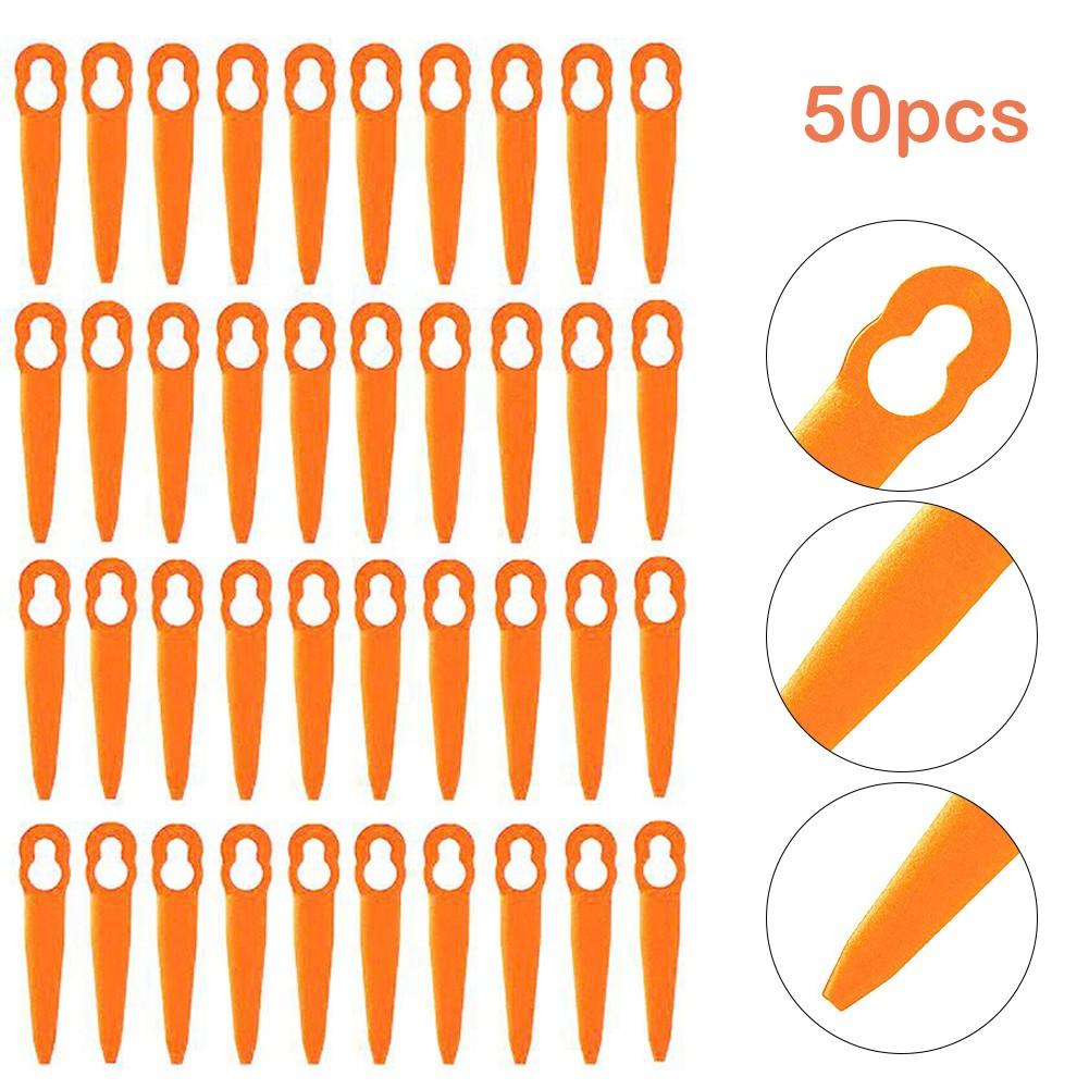 50 штук оранжевых пластиковых лезвий для аккумуляторной садовой техники FSA 45