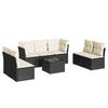 VidaXL Salon de jardin 8 pcs avec coussins noir résine tressée 3217416