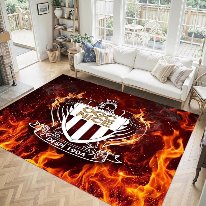 OGC Nice FC Дизайн Кристальный Велюровый Ковер Уютный Не?Нескользящий ковер с принтом для спальни, гостиной, прихожей