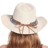 Summer Women's Men's Sun Hat Western Cowboy Gentleman Jazz Sunscreen Handmade Straw Hats