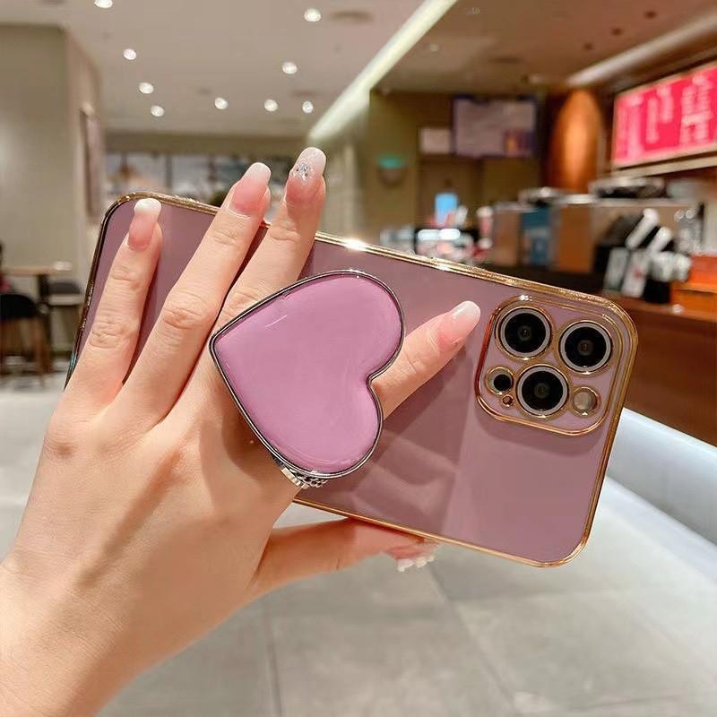 Применимо к чехлу для мобильного телефона Apple 17PLUS, love, воздушная подушка, невидимая подставка 16Pro, 17, 13, мелкое отверстие, 15, гальванизированный ТПУ