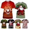 New Fashion Santa Claus 3d Printed T-shirt Men's and Women's Summer Casual Short Sleeve Christmas Eve Shirt