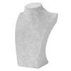 Gray Velvet Necklace Pendant Display Bust Mannequin Stand Holder W 235 X H 390mm
