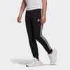 Adidas Essentials French Terry Tapered Cuff 3-Stripes Pants Black/White Men Streetwear GK8831