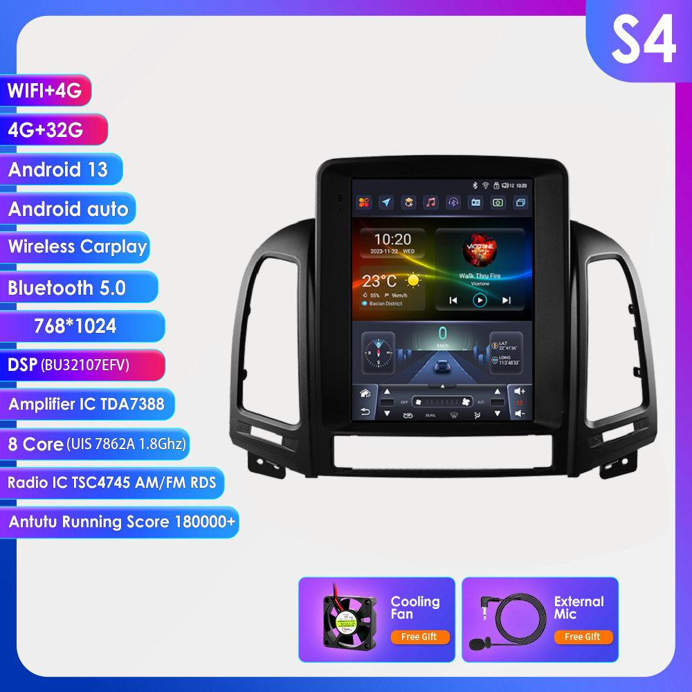 9.7 Inch Android For Hyundai Santa Fe 2 2006 - 2012 Multimedia Video Player GPS Navigation Android Auto Vertical Screen Wifi RSD Stereo Autoradio Navi