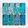 Узоры морской воды Чехол для телефона для Samsung S25, S24, S21, S22, S23, S30, Ultra, S20, Plus, Fe, Мягкий силиконовый черный чехол