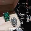 Jewelry, Dopamine Colorful Cheetah Gemstone Y-Shaped Necklace, Banquet Haute Couture Court Leopard Bead Earrings Set