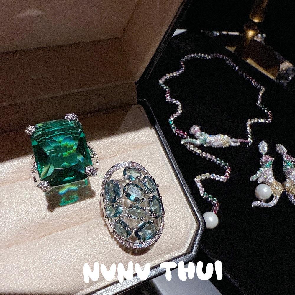 Jewelry, Dopamine Colorful Cheetah Gemstone Y-Shaped Necklace, Banquet Haute Couture Court Leopard Bead Earrings Set