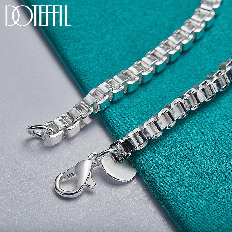 Браслет в клетку из стерлингового серебра 925 пробы диаметром 3 мм Бижутерия