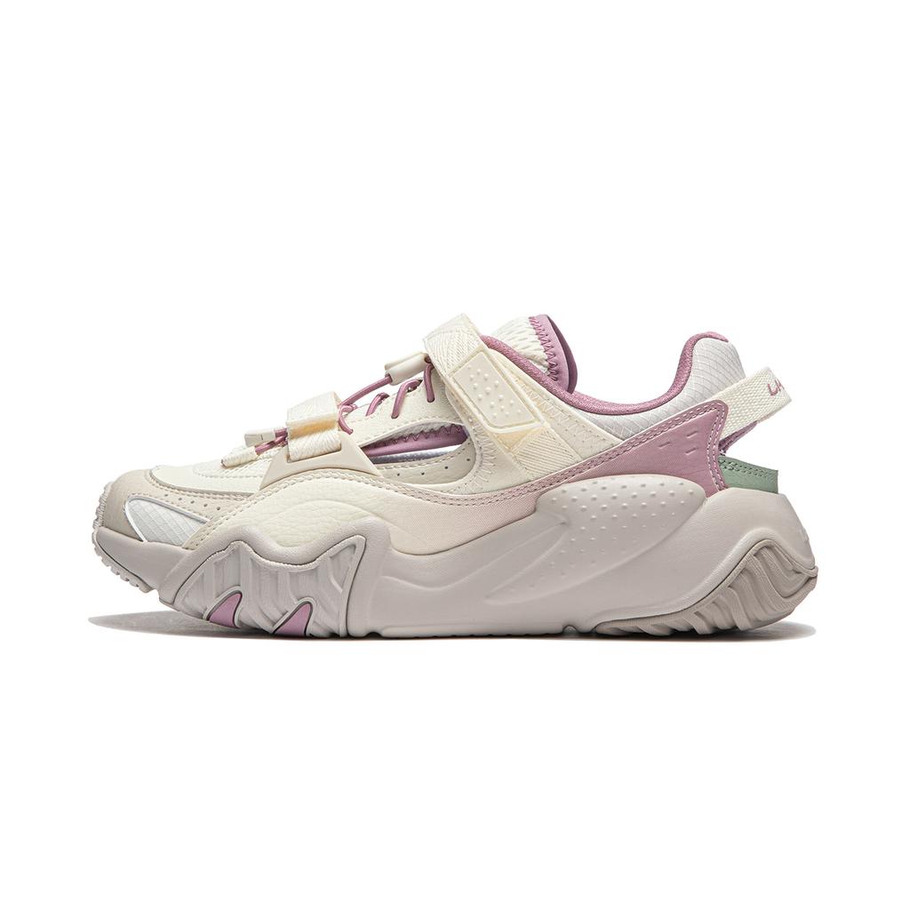 Li Ning Chuan You Удобная универсальная толстая подошва, увеличивающая высоту, амортизирующая, износостойкая, низкая повседневная обувь, женские кроссовки AGCU184-4