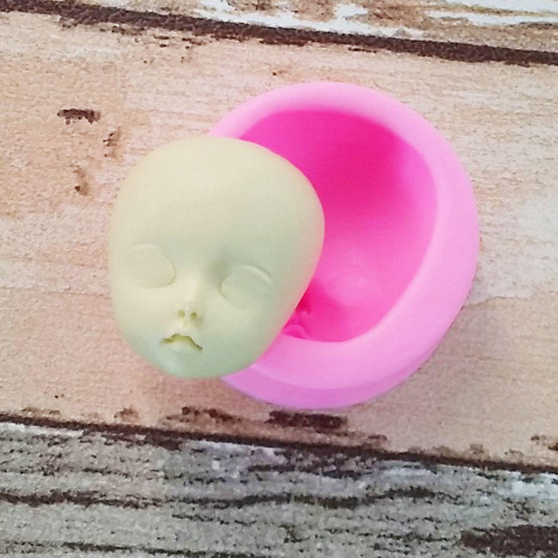 Форма силиконовая жаропрочная в виде детского лица. DIY