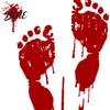 Decorative Window Film Halloween Blood Handprints/Footprints Wall Stickers Removable Decals Spooky Waterproof Scratch-resistant Decal DIY Decoration