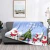 Home Decoration Plush Throw Sofa Blanket Bedspread Bed Fluffy Soft Blankets Decor Plaid Modern Halloween Merry Christmas Winter