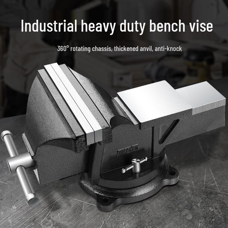Green Forest Heavy-Duty Multi-Function Workbench Vise - Small Industrial Grade Flat Clamp