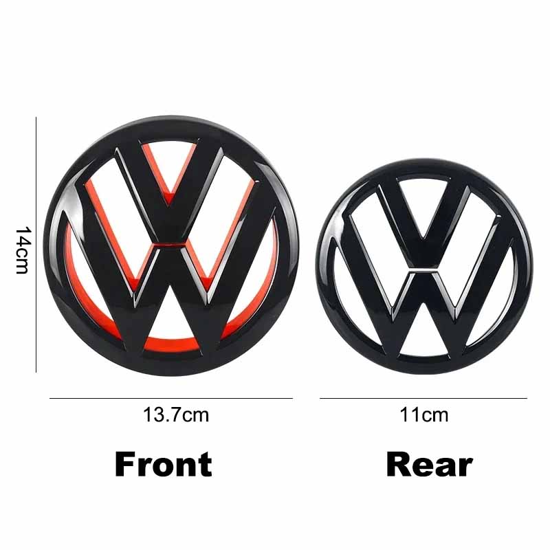 Для VOLKSWAGEN VW 137 мм ABS Значок Передней Решетки Радиатора Автомобиля и 110 мм Значок Крышки Багажника Для VW Volkswagen Golf 6 golf6 MK6 GTI 2010-201