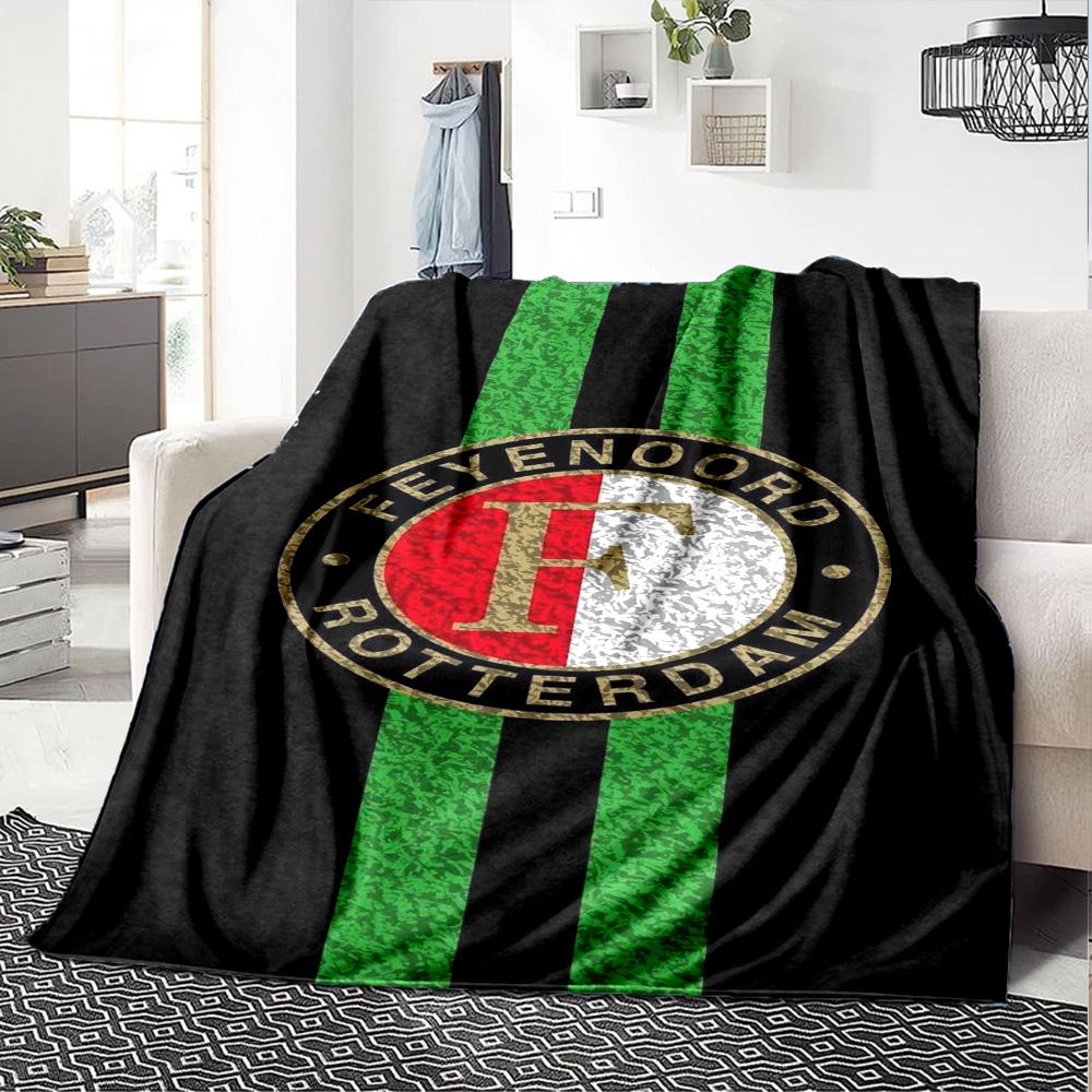 Feyenoord Print Flannel Blanket High Quality Warm Comfortable Cover for All Seasons Perfect for Gifts Home Decor