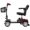Elderly Electric Four Wheel Scooter S1 Sport Foldable Four Wheel Electric Scooter 300W 12AH Advanced Mobile Bicycle Red