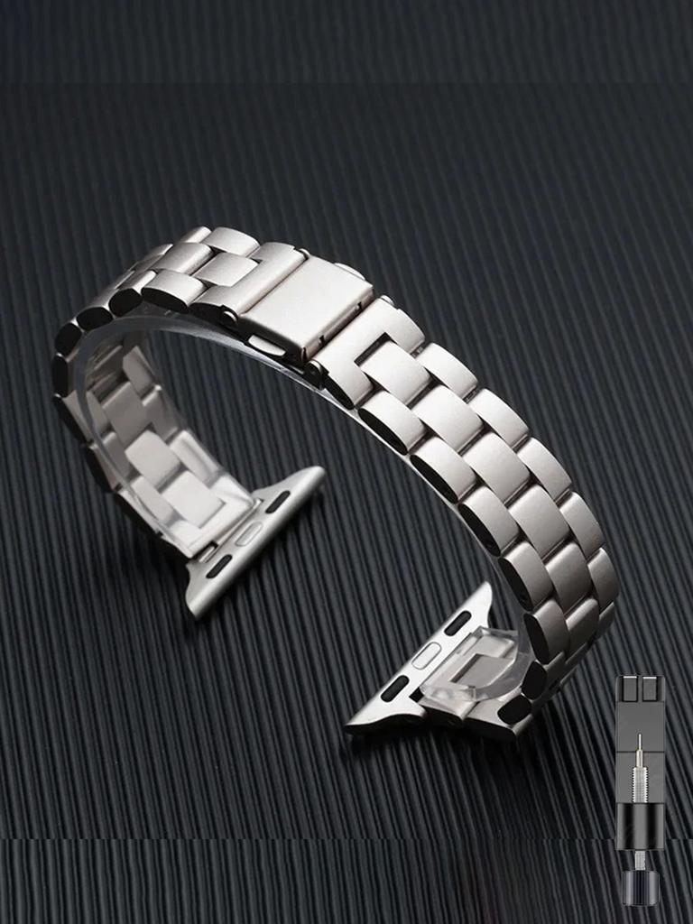 1 шт. Тонкий сменный ремешок, совместимый с iWatch Ultra SE Серии 11 10 9 8 7 6 5 4 3 2 1, Металлический браслет из нержавеющей стали для женщин и мужчин