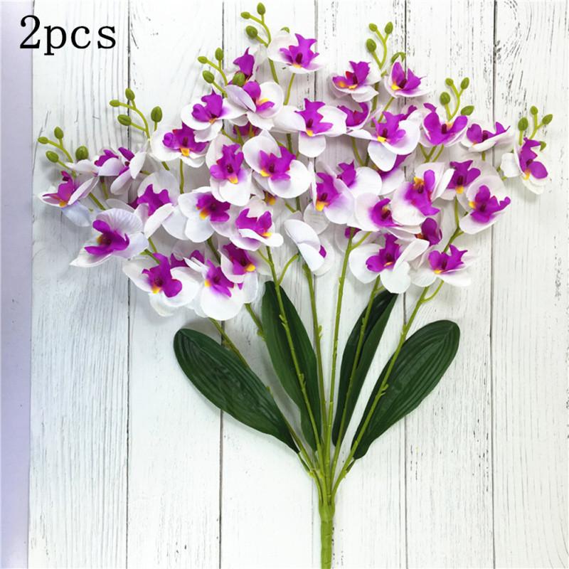 2шт имитация букета цветов фаленопсиса для украшения гостиной