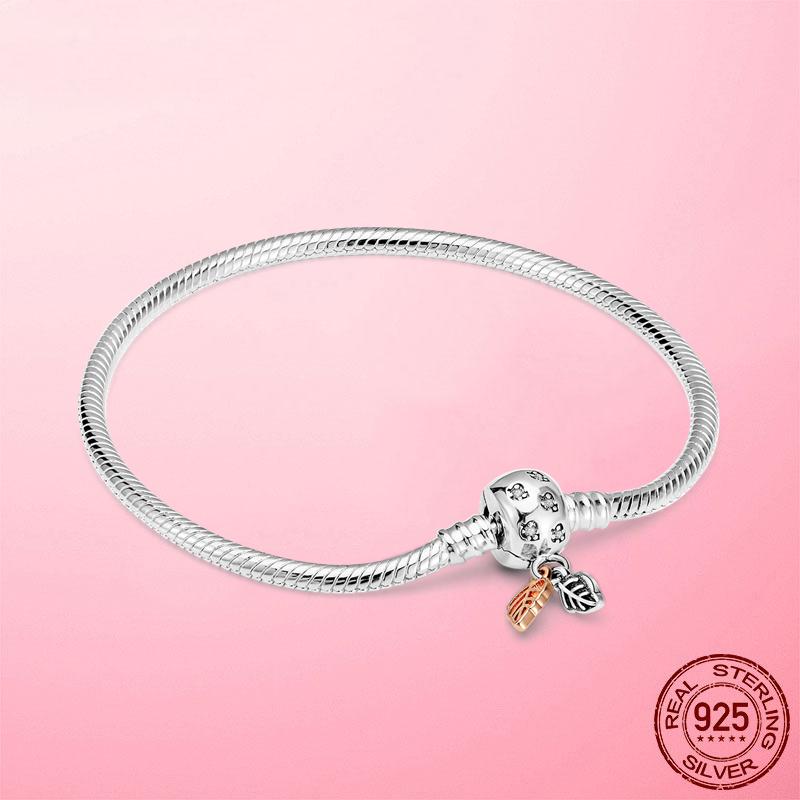 Dorpshipping женский браслет 925 стерлингового серебра дерево листья лист змея цепочка браслет для женщин серебро 925 ювелирные изделия подарок