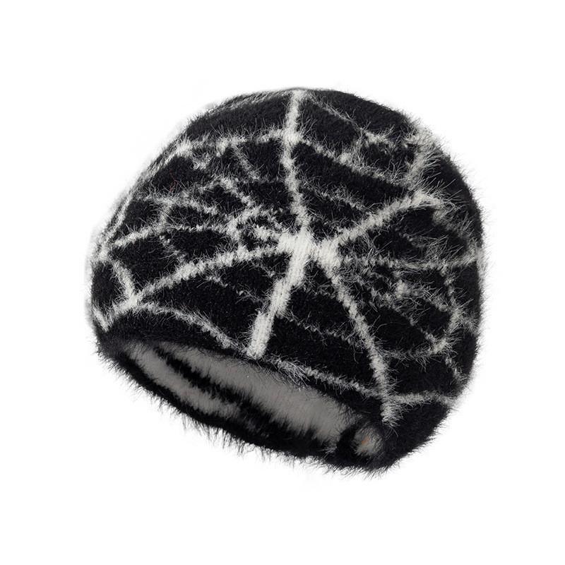 Trendy Knitted Cap For Teens Unisex Faux Mink Fabric With High Crown Design For Autumn Winter