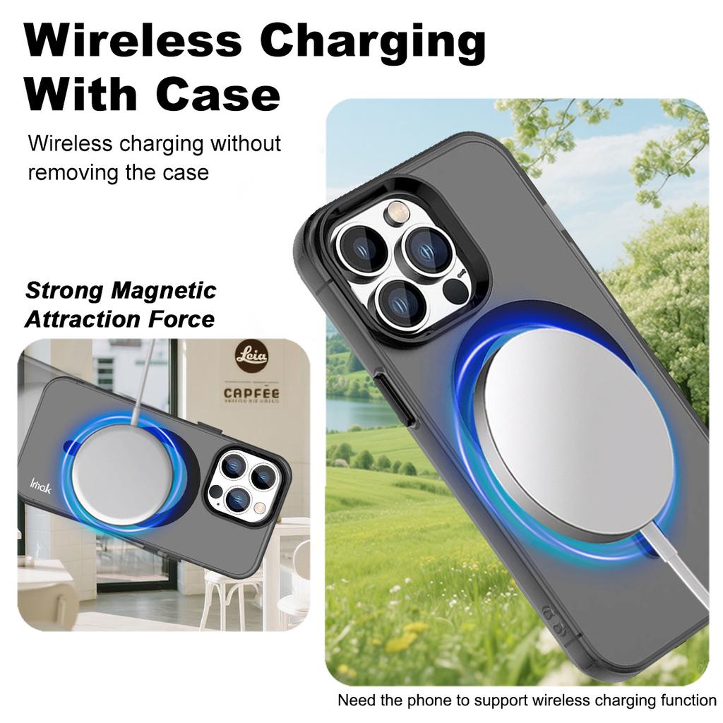 For iPhone 14 Pro Max Case Compatible with MagSafe Candy Color Anti Drop TPU+PET Back Cover
