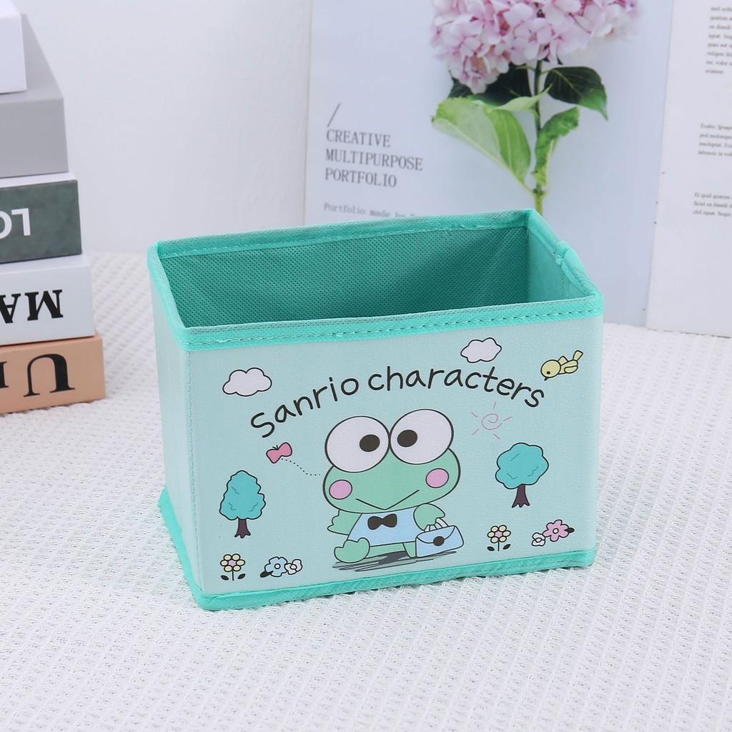 Складная настольная коробка для хранения с рисунком Hello Kitty, Куроми, Синнаморолл, Мой Мелоди для офиса и спальни, для наведения порядка
