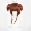 Парики для косплея аниме Card Captors Sakura Парик Sakura Kinomoto из термостойких синтетических волос для вечеринки в честь Хэллоуина + шапочка для парика + повязка для волос