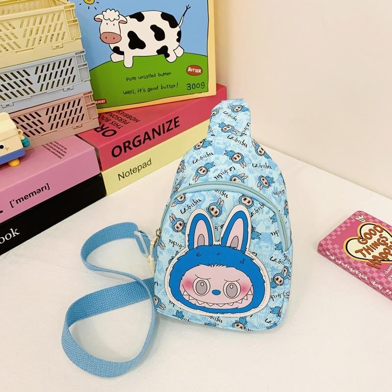 Cartoon Kids Waist Pack Crossbody Bag Lightweight Nylon For Preschool Boys Girls Everyday Use Kindergarten Essentials