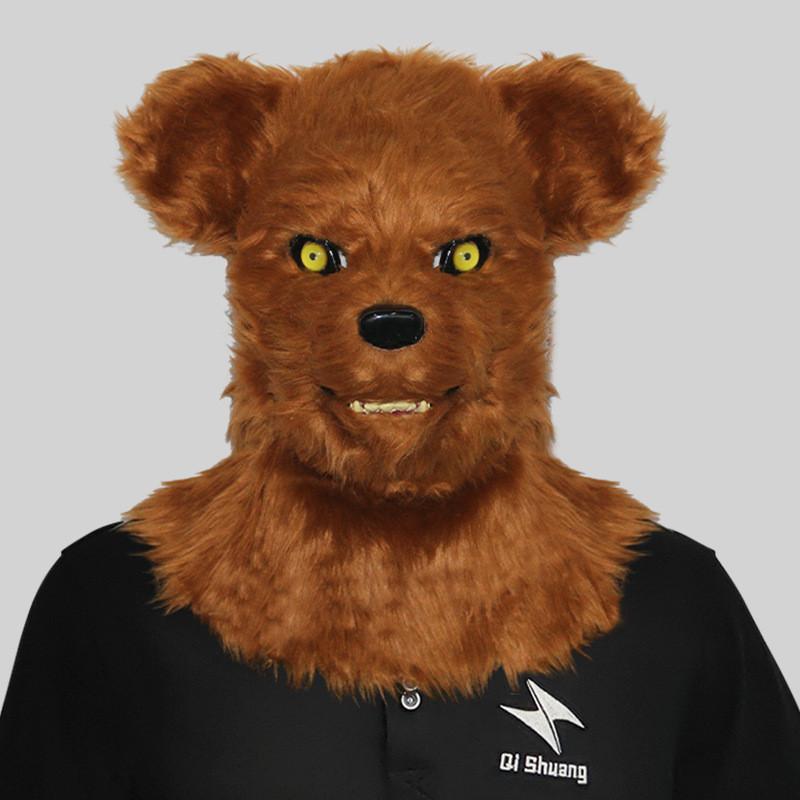 Уморительные маски голов животных с открывающимся ртом, изображающие гориллу, тигра, волка, для праздничных мероприятий