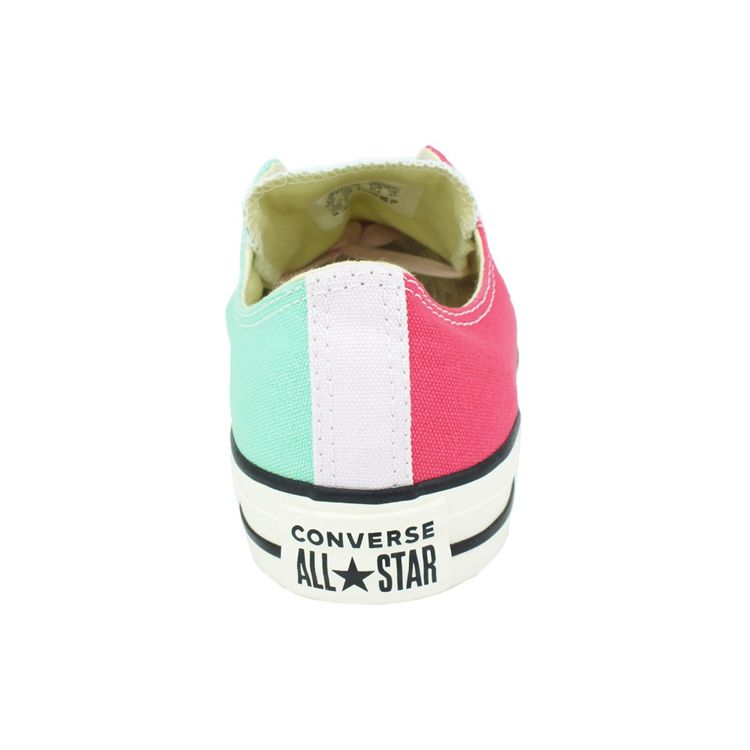 Converse Chuck Taylor All Star Ox Удобные низкие парусиновые кеды Красный Зеленый Пэчворк Женские кроссовки 163978C