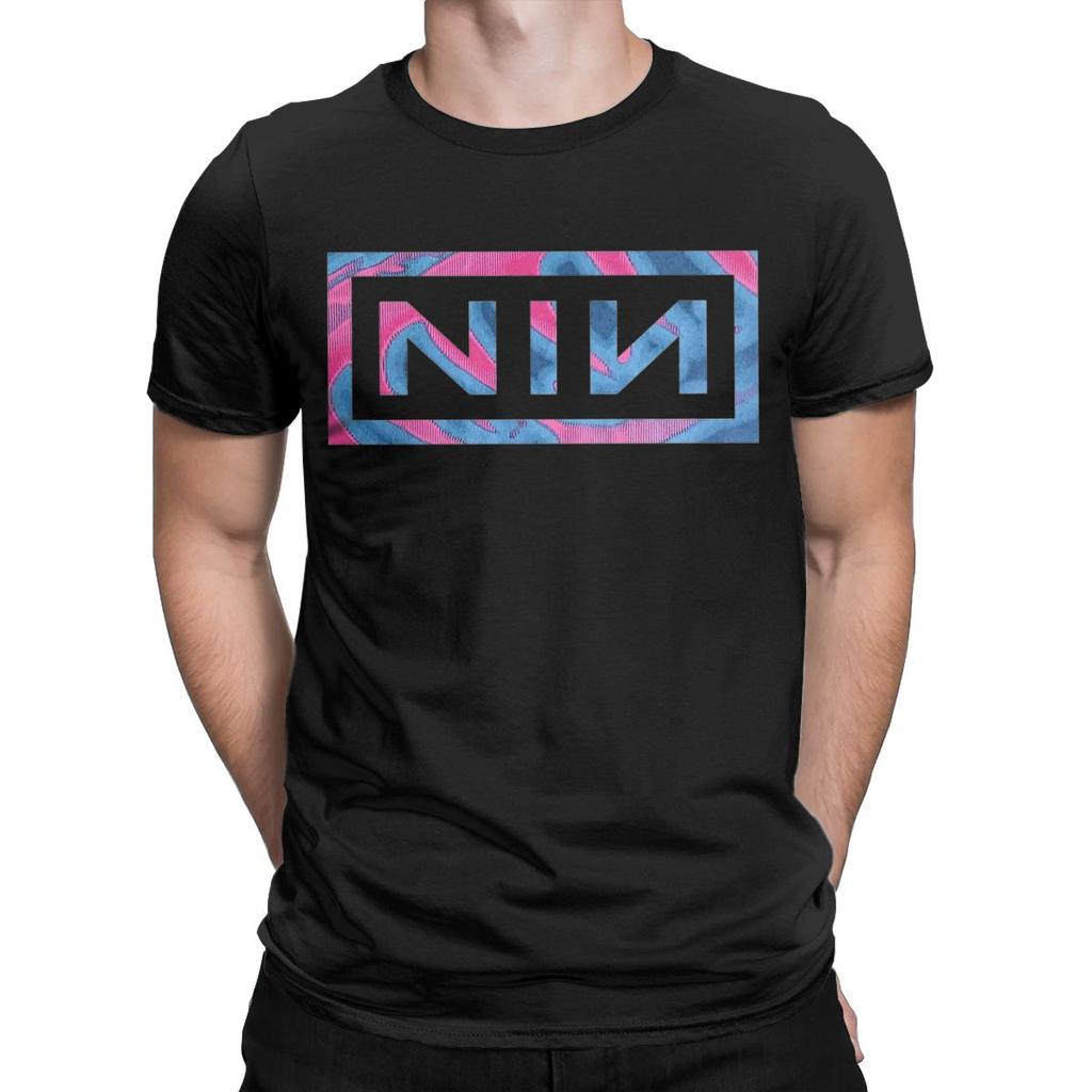 Nine Inch Nails NIN Men T Shirt Funny Tee Shirt Short Sleeve Round Collar T-Shirt Pure Cotton Gift Idea Clothes