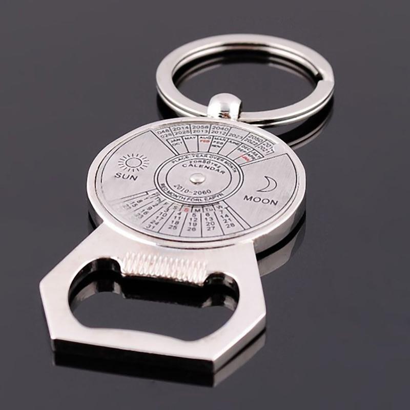 Серебряный цвет 50 лет супер вечный календарь брелки открывалка для бутылок