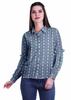 Moomaya Printed Long Sleeve Top For Women Classic CollarA  SummerA  Button Up