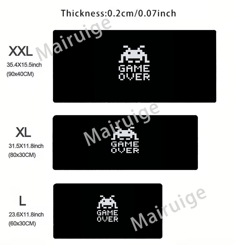 Game Over Mouse Pad Large Computer Office Game Table Mats XXL Rubber Antislip Gaming Keyboard Mousepads Long Desk Pads X