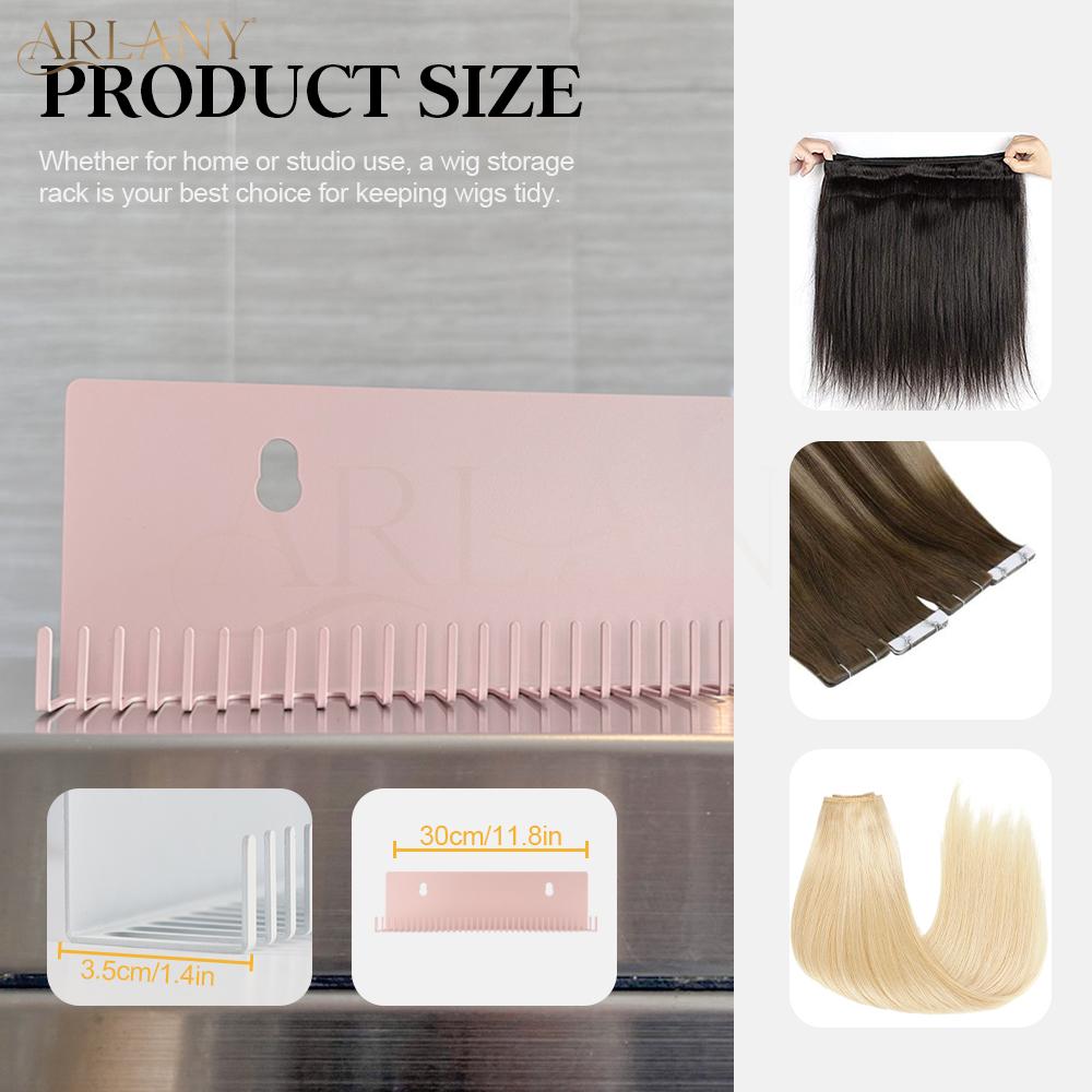 ARLANY Stainless Steel Hair Extension Hanger Hair Display Holder for Salons Organizer Rack for Weft, Clip-In, Tape-In Extensions