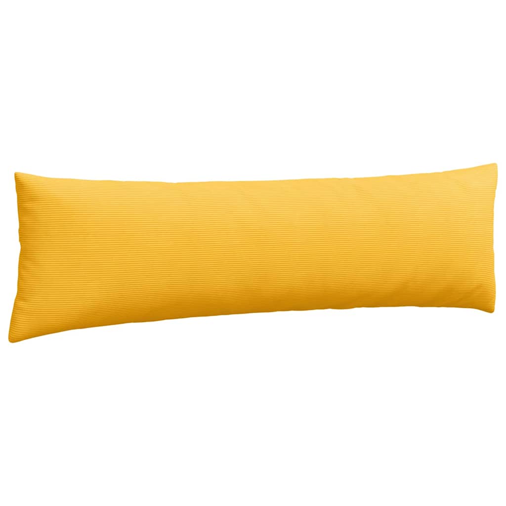 Sofa Cushions 2 Pieces Light Yellow 145 x 40 cm Corduroy Fabric