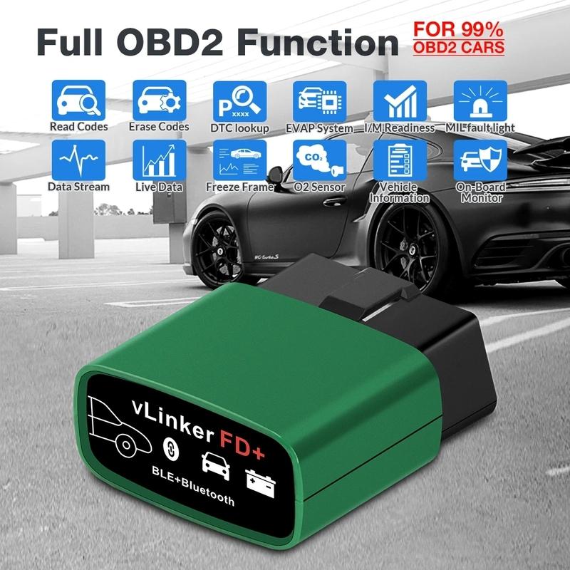 2025 Vgate vLinker FD+ V2.2 ELM327 BT4.0 Беспроводной Диагностический Инструмент для Автомобиля OBD 2 Сканер J2534 PK V1.5 ELM 327 Для Ford