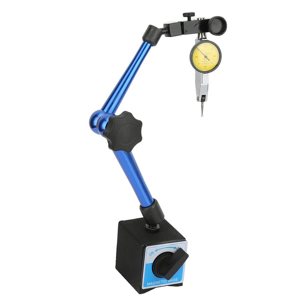 Magnetic Flexible Base Holder Stand with Test Indicator Gauge Blue