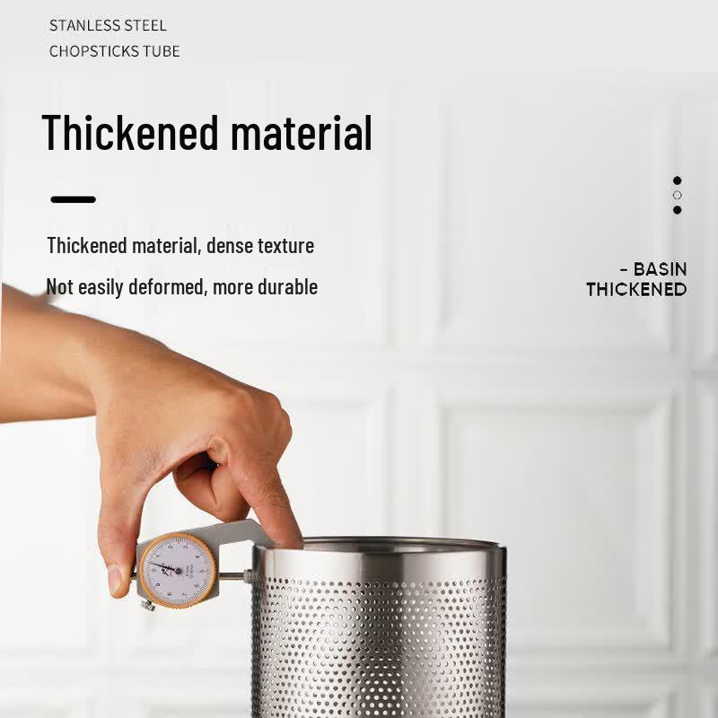 Small Round Stainless Steel Draining Chopstick Holder, 5-Pack
