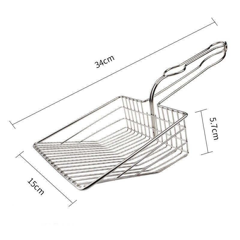 Stainless Steel Cat Litter Scoop Metal Pooper Scoopers Pets Litter Sand Shovel Pet Shit Artifact Dogs Shovel Pet Cleanning Tool