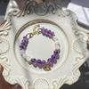 Натуральный аметистовый браслет женский бусины лунный камень синий огранка фиолетовый кристалл браслет DIY украшения