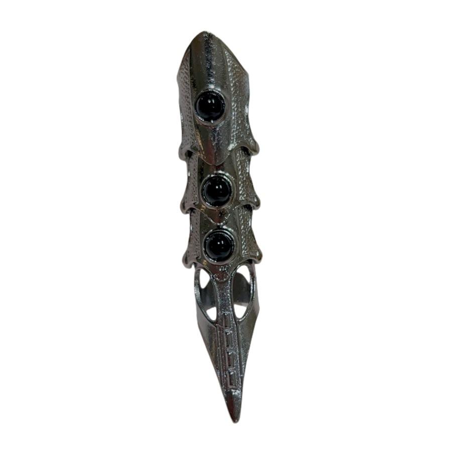 Jewelry Fashion Ring Punk Rock Animal Skull Finger Long Ring Pearl Style Ring