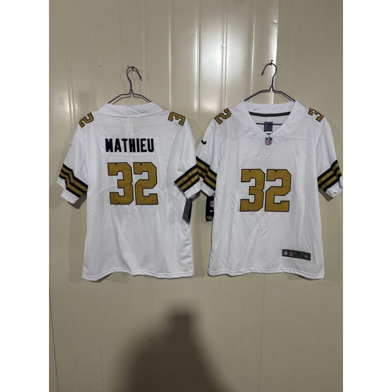 Kids NFL New Orleans Saints 32 Mathieu Embroidered Football Jersey
