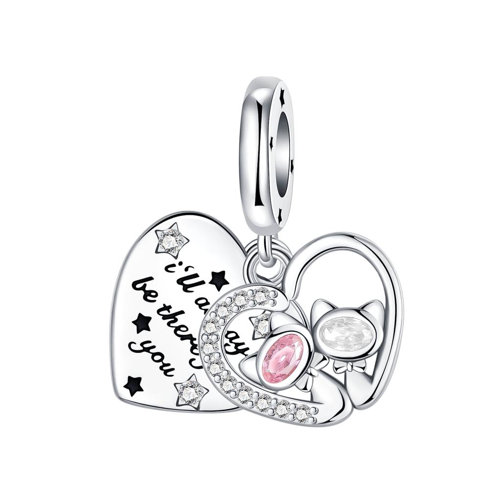 925 Silver Animal Charms Beads for DIY Bracelet Lovely Dog Cat Pendants Jewelry for Women