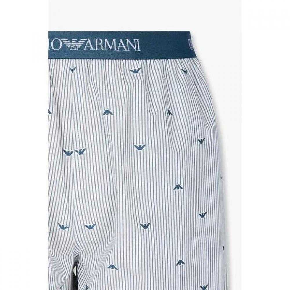 Emporio Armani Мужские брюки для отдыха с узором в виде логотипа-орла 0816132008