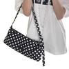 Новая нишевая простая прямоугольная регулируемая универсальная сумка-мессенджер через плечо с полным принтом в черно-белый горошек, маленькая сумка