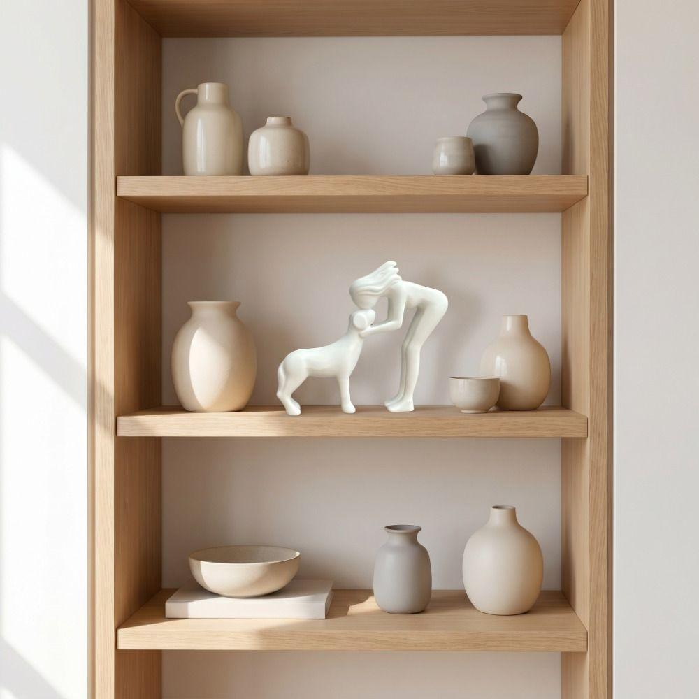 Pet Lovers Cute Dog Figurine 3D Printed Nordic-Style Home Decor Desktop Ornaments Bookshelf