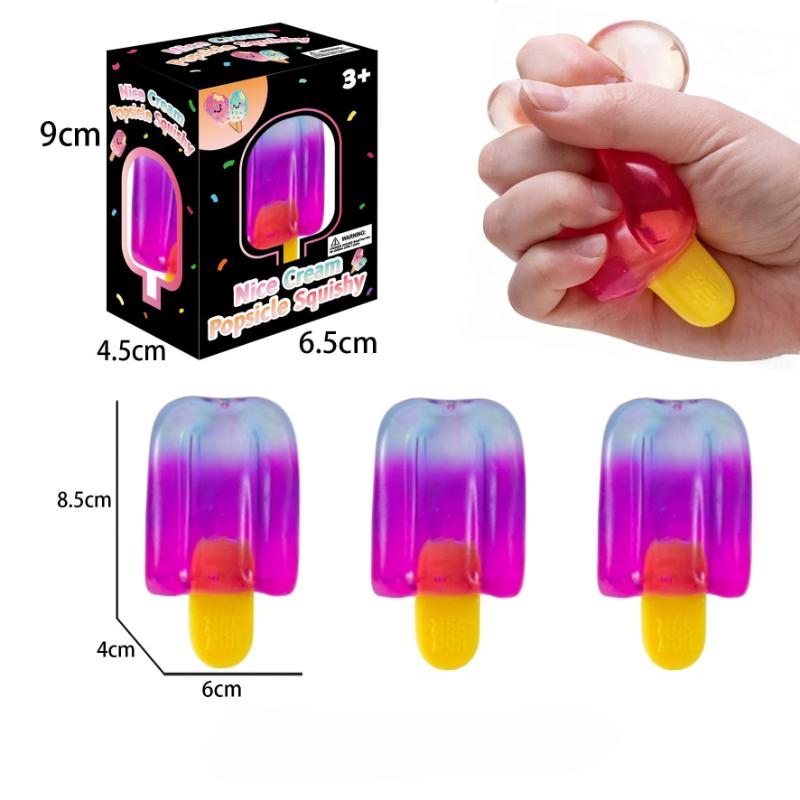 Случайный цвет Needoh Nice-Sicle Мороженое Сенсорная Игрушка-Сжималка Супер Прочная Сжималка Снятие Стресса Для Детей Взрослых Летний Пасхальный Подарок