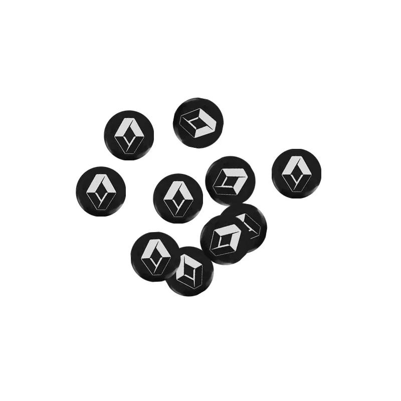 14mm Car Key Stickers Rubber Decorative Paster For Renault Megane 2 3 4 Twingo Clio Talisman Captur Auto Interior Accessories S777